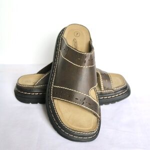 New Lower East Side Brown Mule Sandals Women's Size 7 Platform Chunky Summer